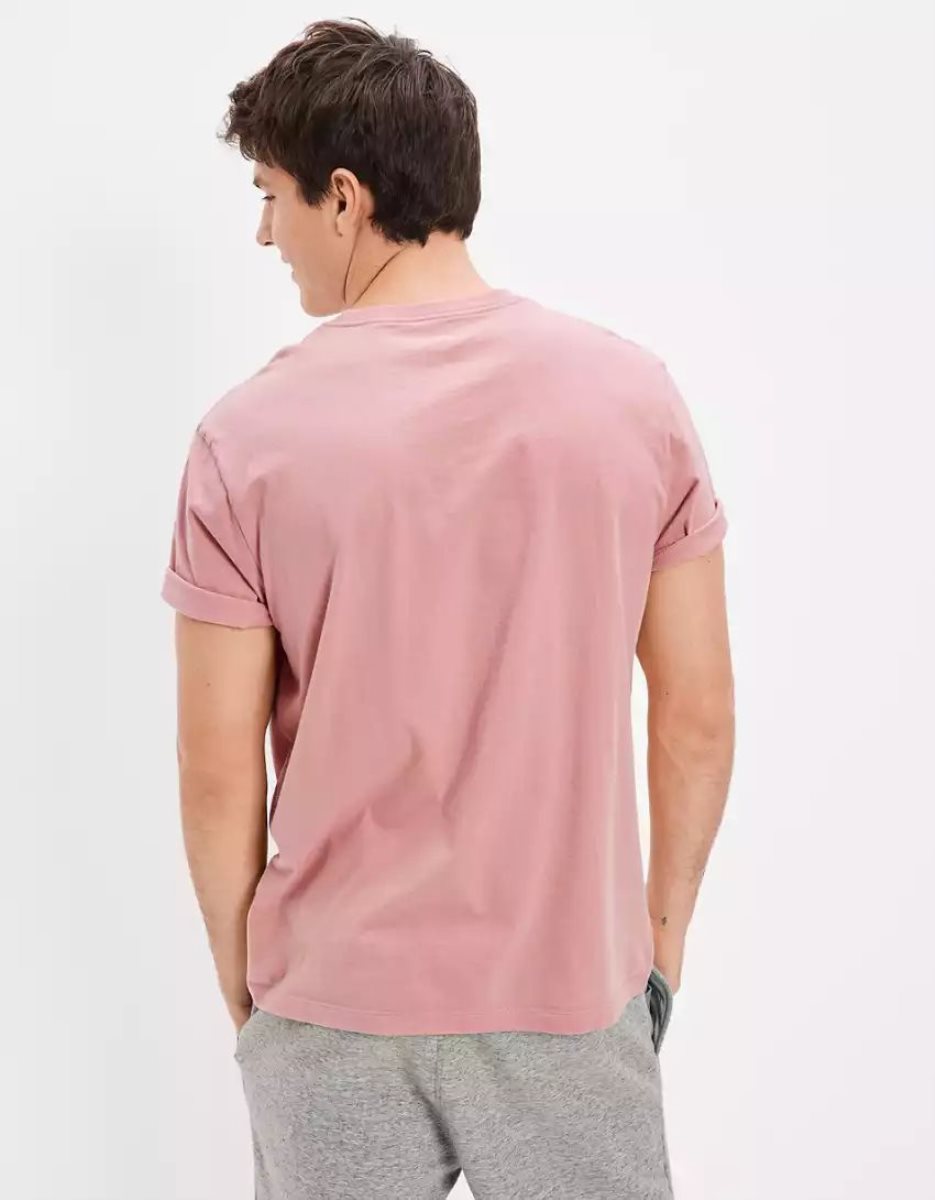 T Shirts American Eagle AE Super Soft Legend Rose Homme | MFA-58909140